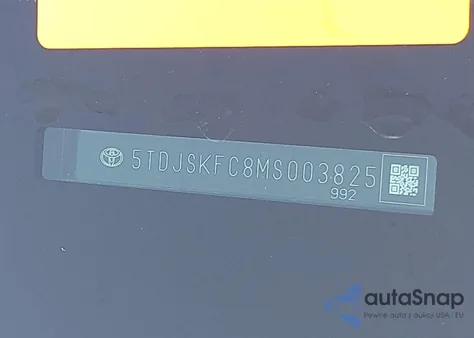 2021 Toyota Sienna Xle из США, поврежденный, VIN 5TDJSKFC8MS003825